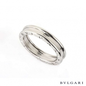 Bvlgari 18k white gold B.zero1 Ring Size 64/V AN852423